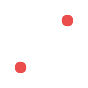 Dice showing number 2